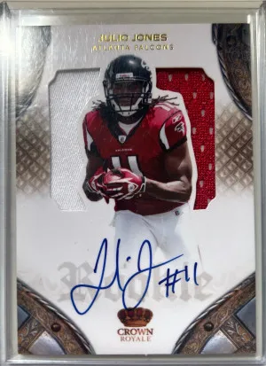 JULIO JONES CROWN ROYALE RC PATCH AUTOGRAPH 243/299 front